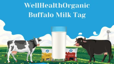 wellhealthorganic buffalo milk tag